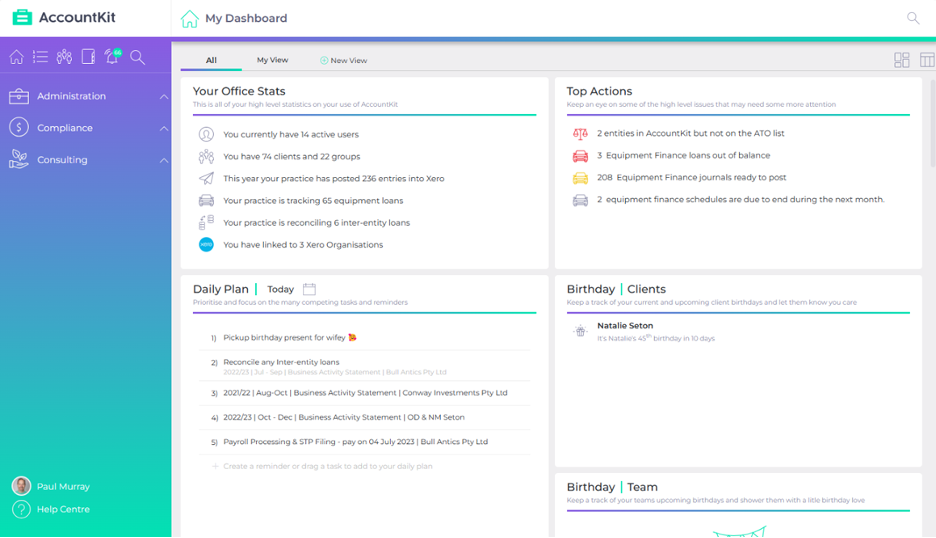 AccountKit’s Dashboard